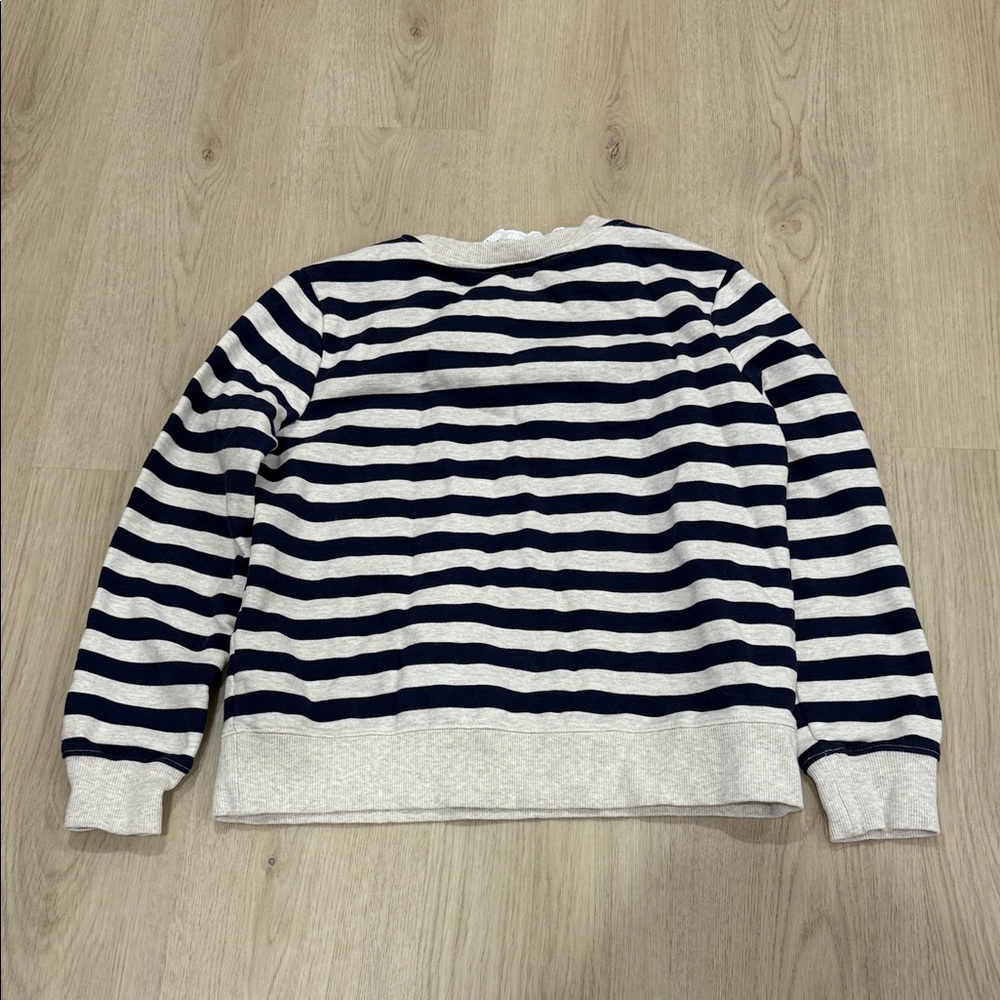 Boden size small Navy and White Striped Crew Neck Sweater - Picture 7 of 7